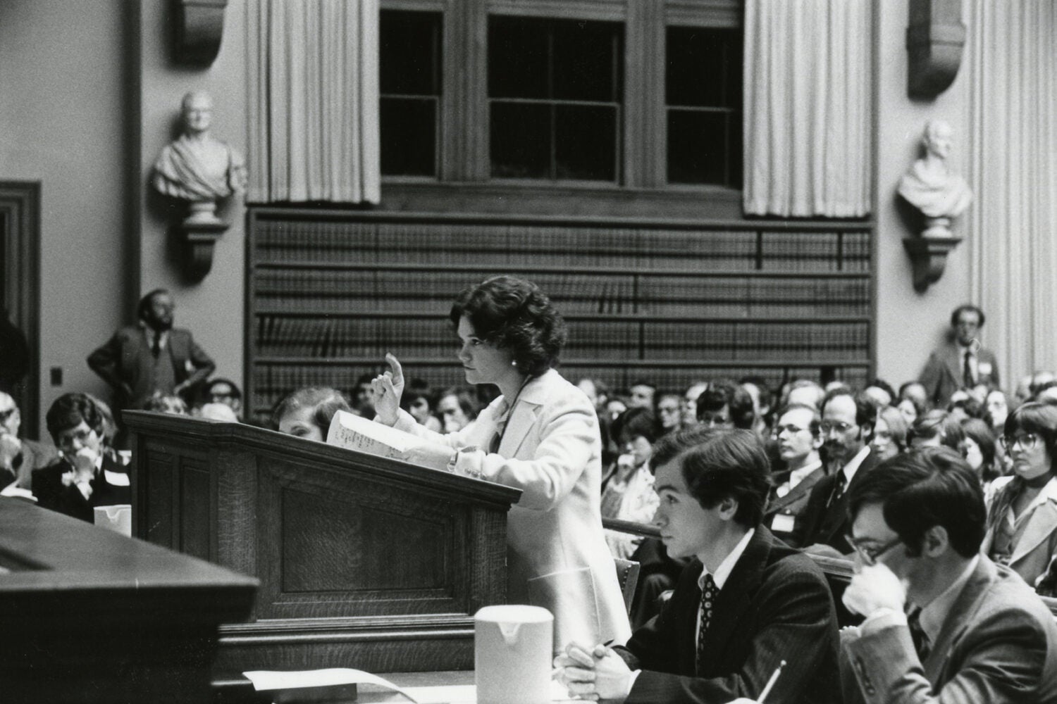 Sheila A. Kuehl, best oralist at the 1977 Ames Moot Court Competition.