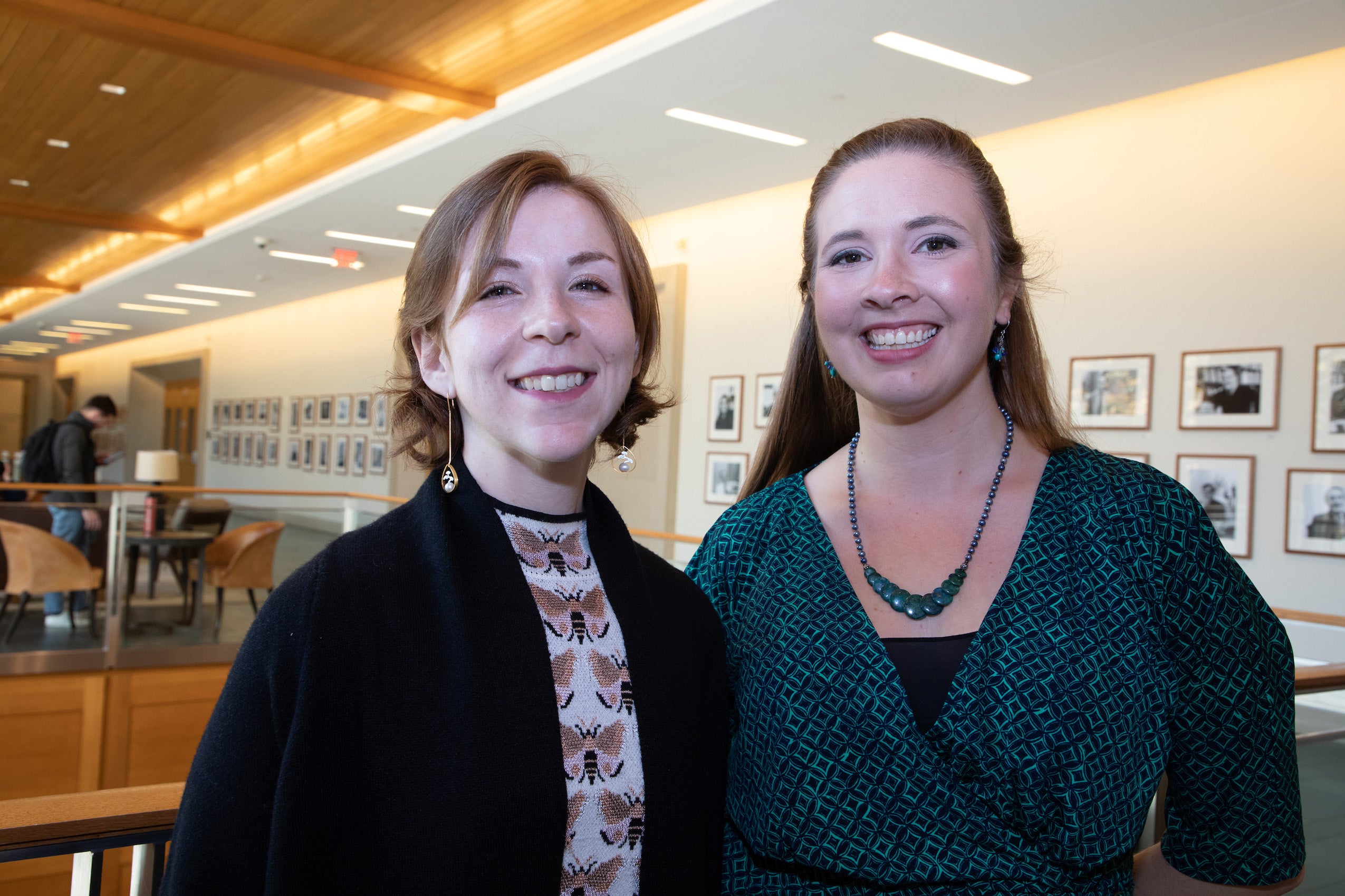Two women pose for a photo