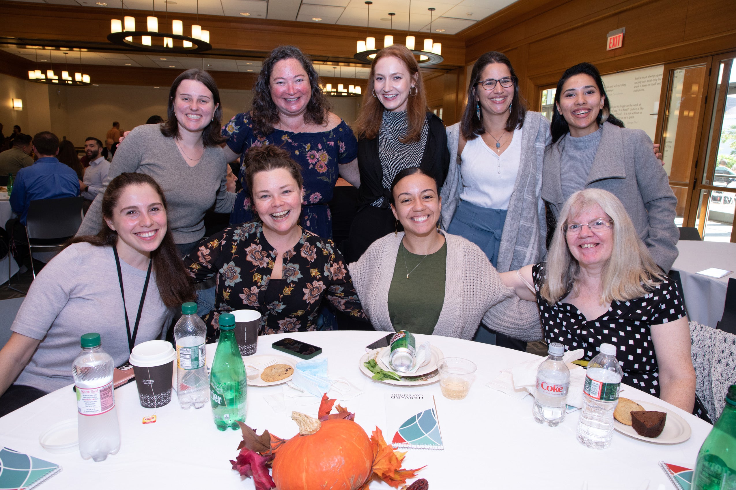 A group of nine women pose for group shot