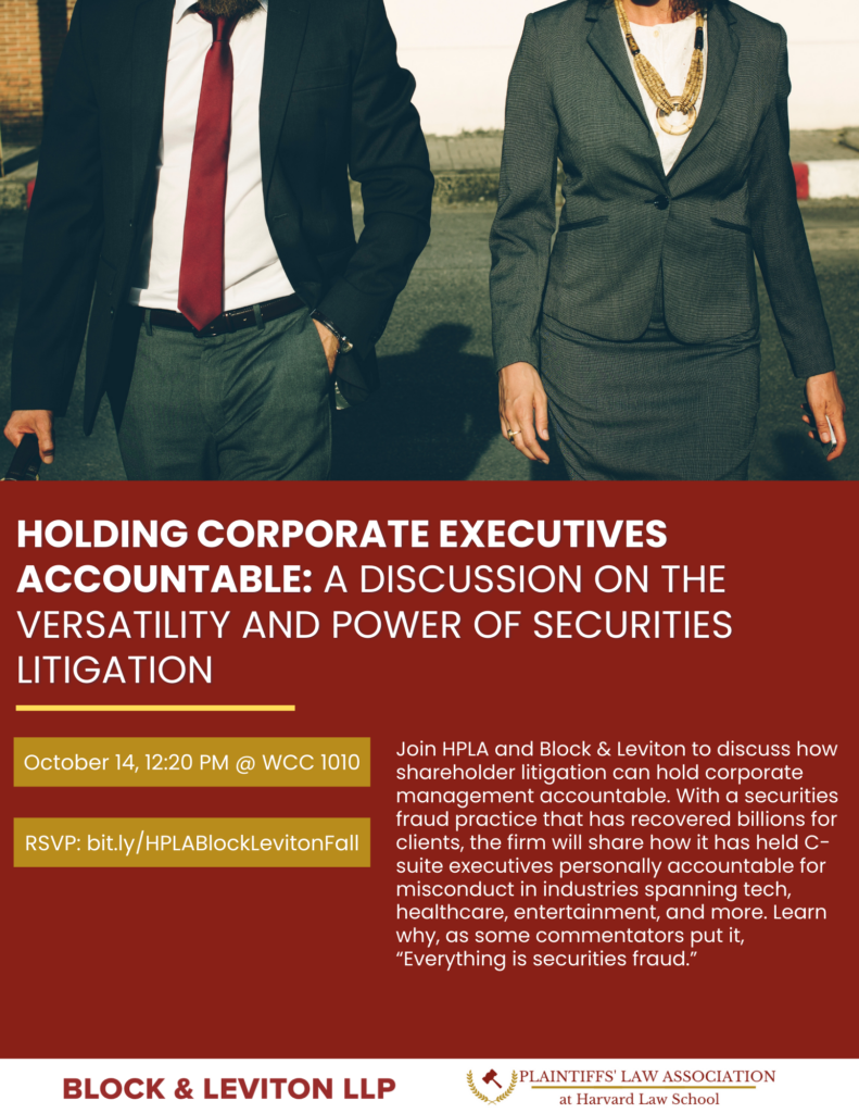 Holding Corporate America Accountable Through Securities Litigation