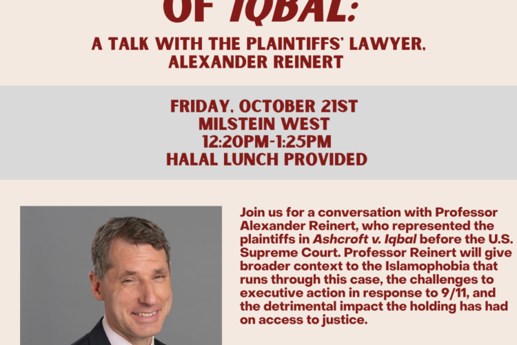 Image thumbnail for The Injustices of Iqbal: A Talk with Alexender Reinert