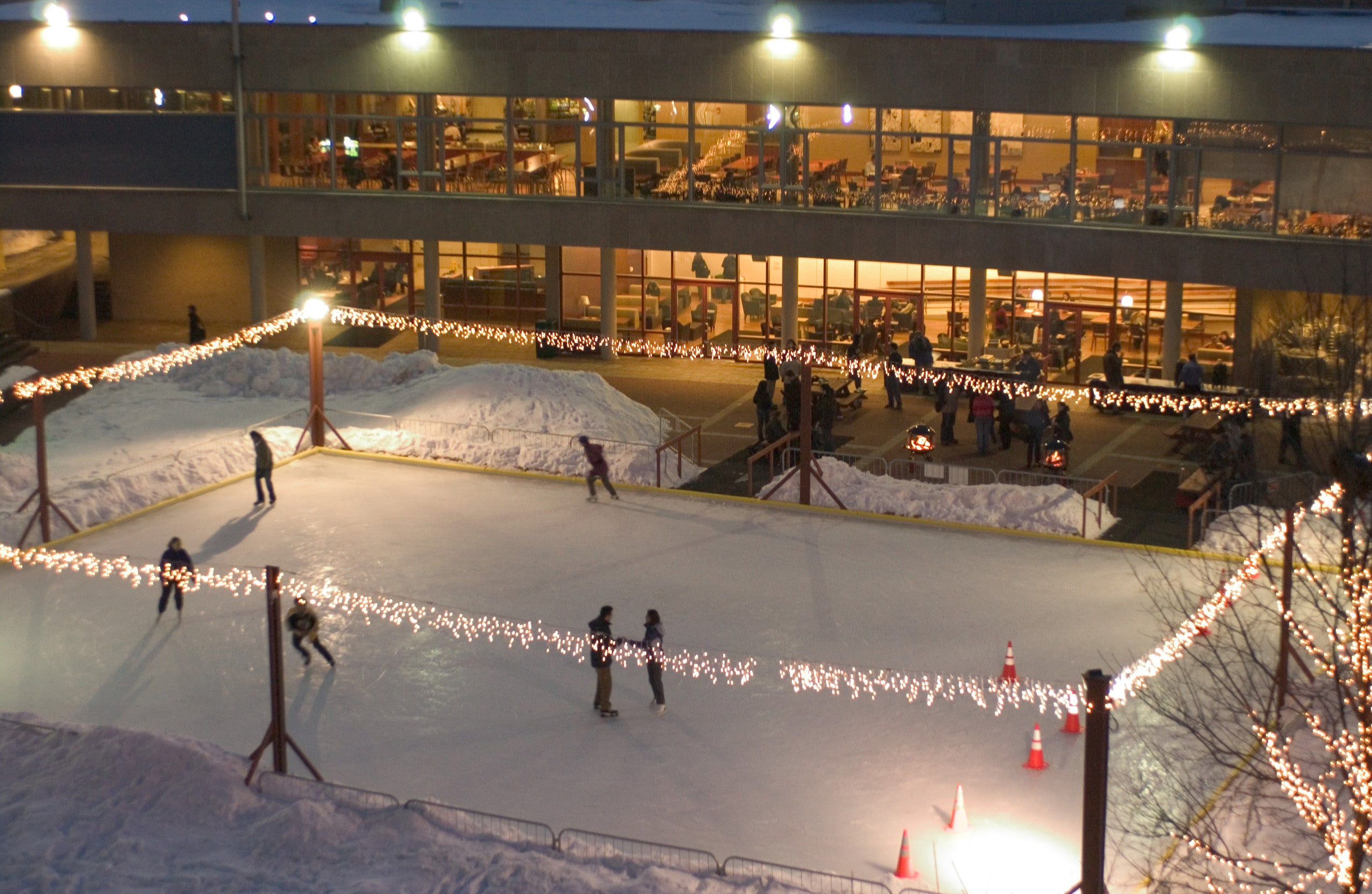 Photo of people on a skating rink on Jarvis Field, 2005