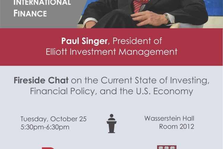 Image thumbnail for Fidelity Guest Lecture Series on International Finance:  Paul Singer, President of Elliott Investment Management