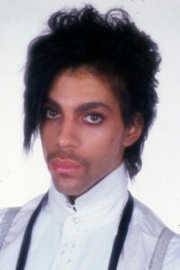 Portrait of musician Prince by Lynn Goldsmith.
