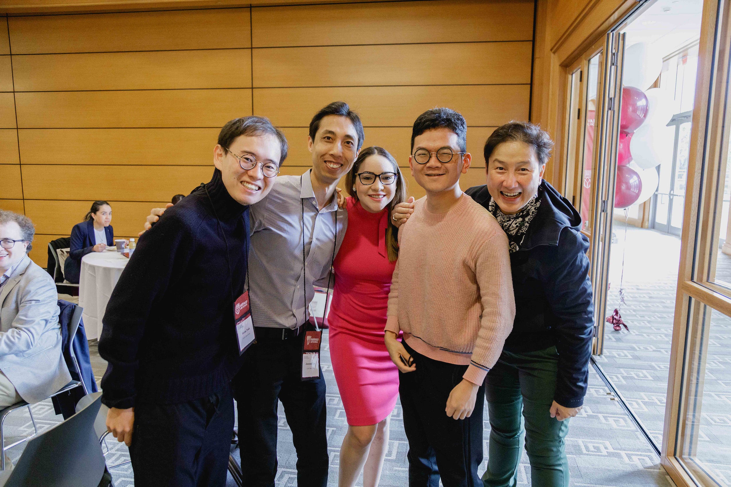 Five people posting in an HLS space