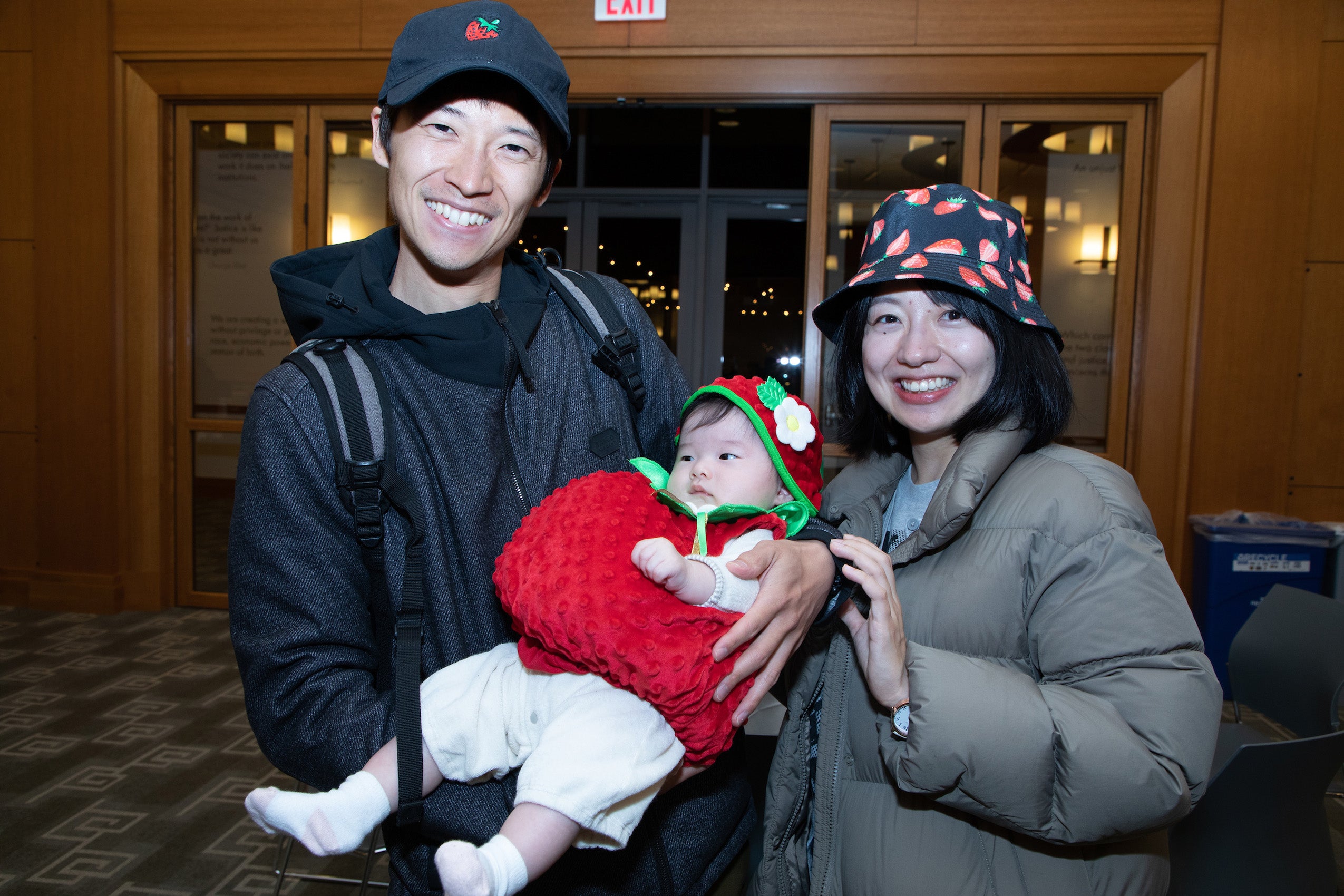 Two people and a baby