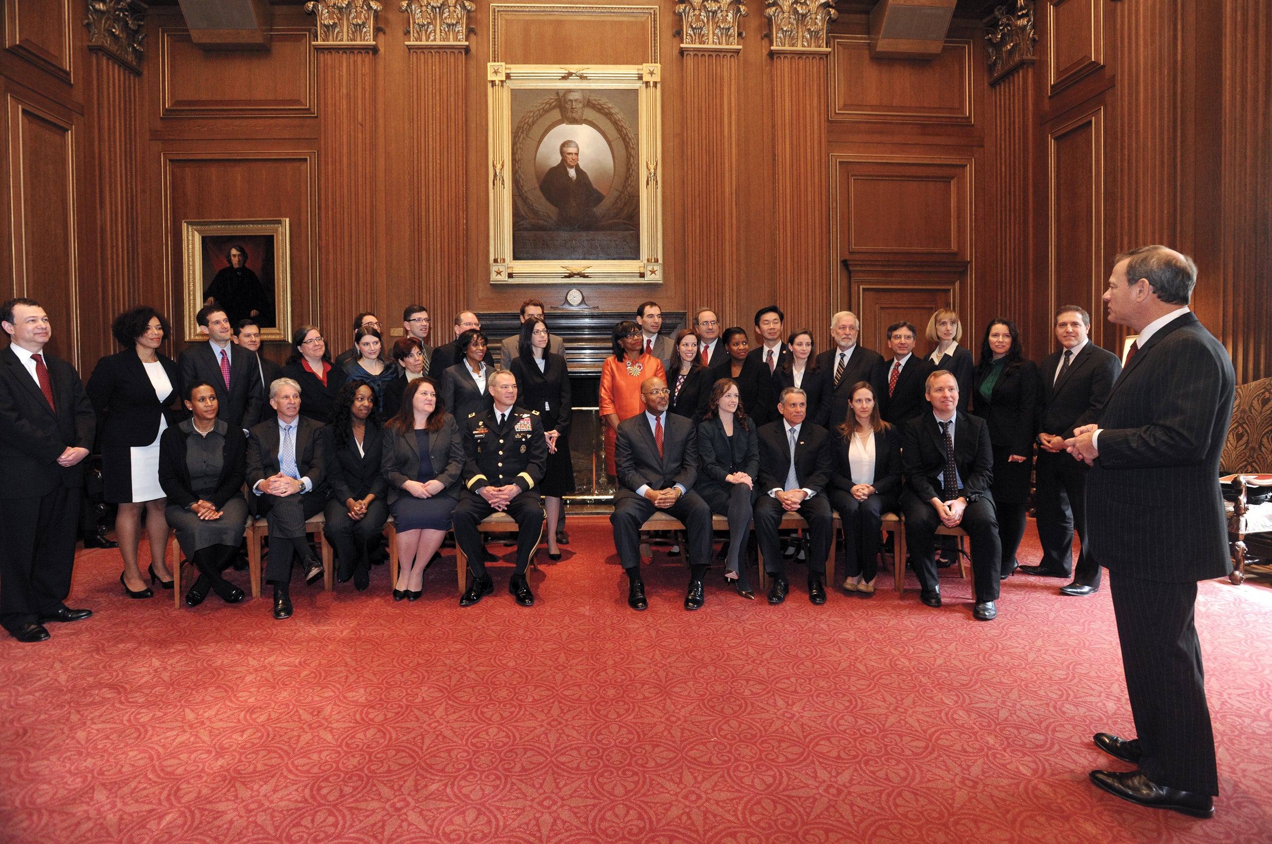 Chief Justice Roberts addresses the new members of the Supreme Court Bar.
