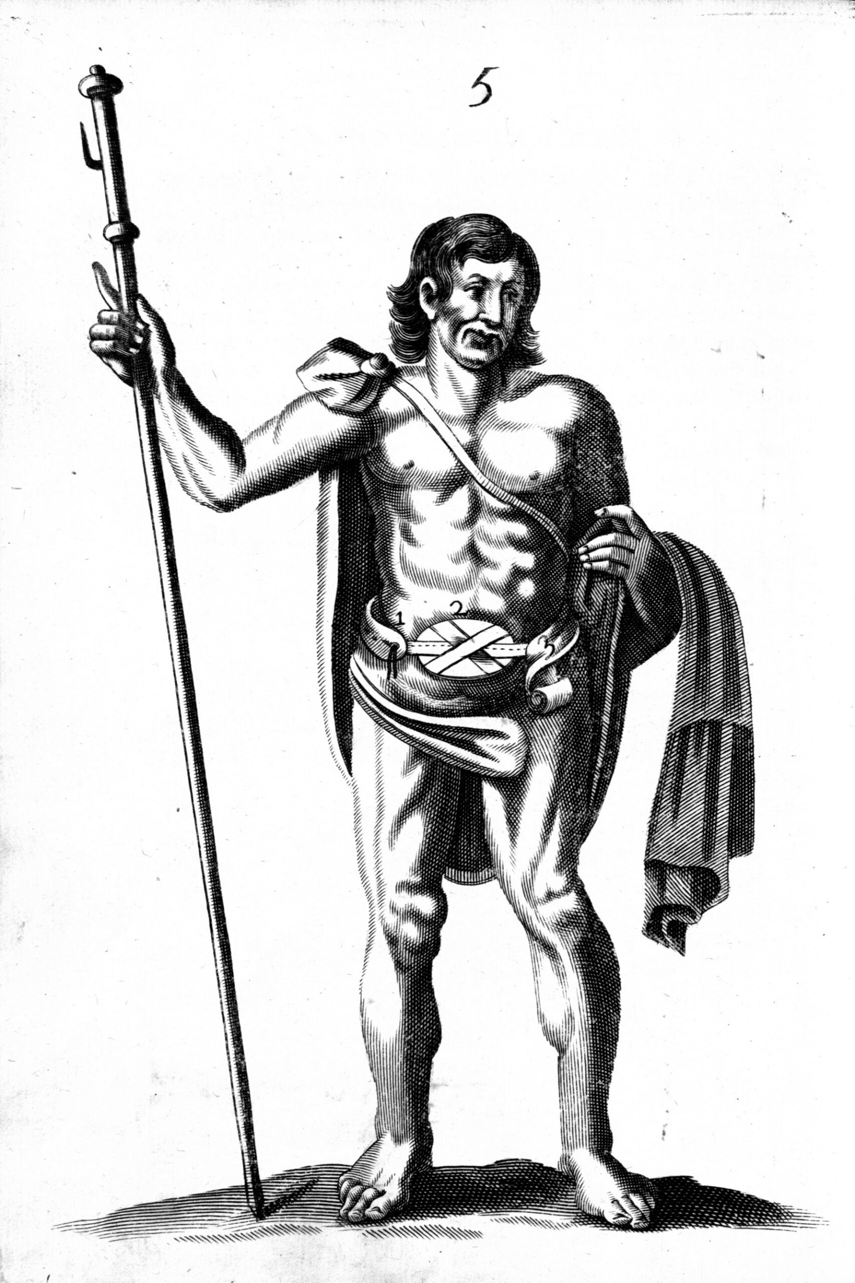 Engraving in the sammelband guiding the viewer on practices from how to stand during arbitration to how to properly bandage wounds.
