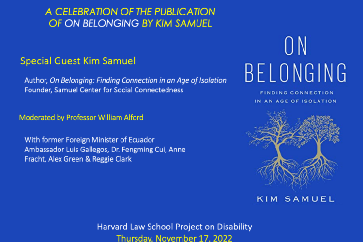 Image thumbnail for Combating Social Isolation: The Idea of a Right to Belong – A Celebration of The Publication of On Belonging By Kim Samuel