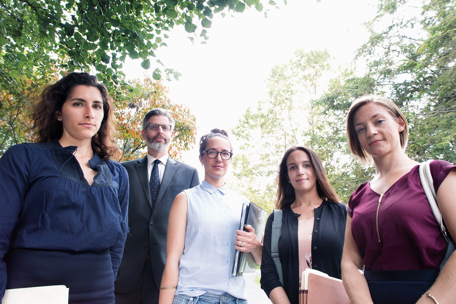 Senior Clinical Fellow Dana Montalto, faculty director Dan Nagin, Maile Yeats-Rowe ’17, Liz Petow ’17, and Clinical Instructor Betsy Gwin
