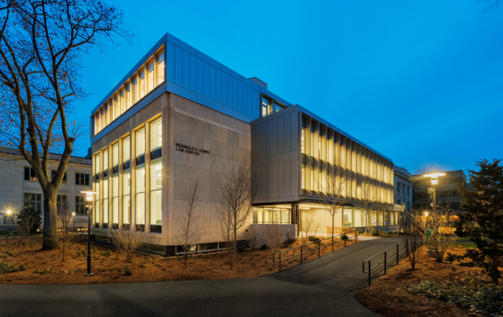 Lewis Hall at night