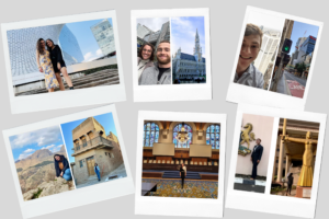 A collage of polaroid snap shots from different locations around the world