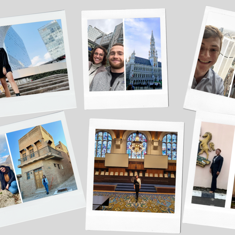 A collage of polaroid snap shots from different locations around the world