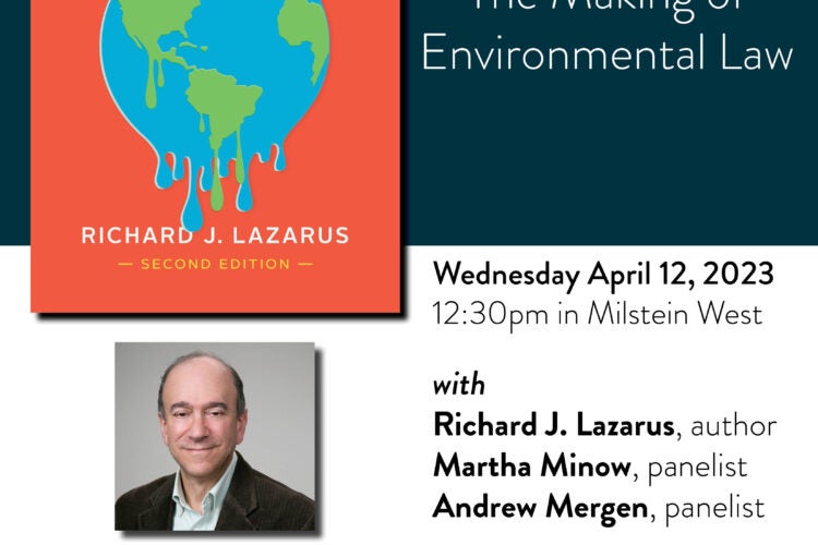Image thumbnail for HLS Library Book Talk: The Making of Environmental Law
