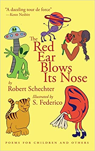 Yellow book cover with title The Red Ear Blows its Nose