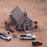 Aerial view of 'Rust' movie set.