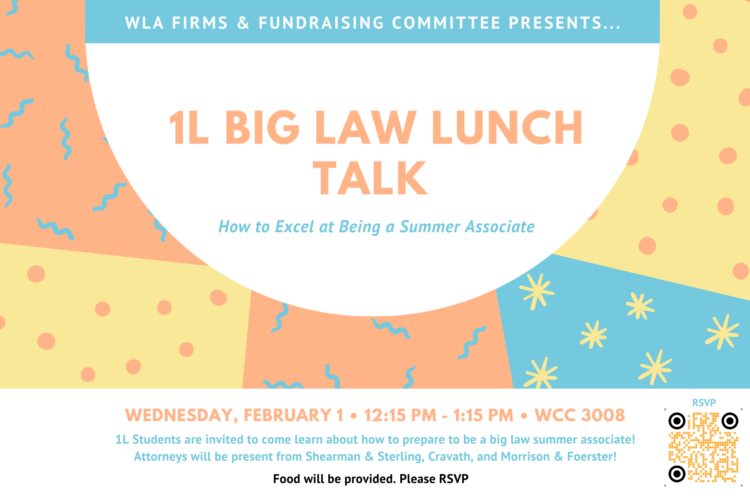 Image thumbnail for 1L Big Law Lunch Talk: How to Excel at Being a Summer Associate