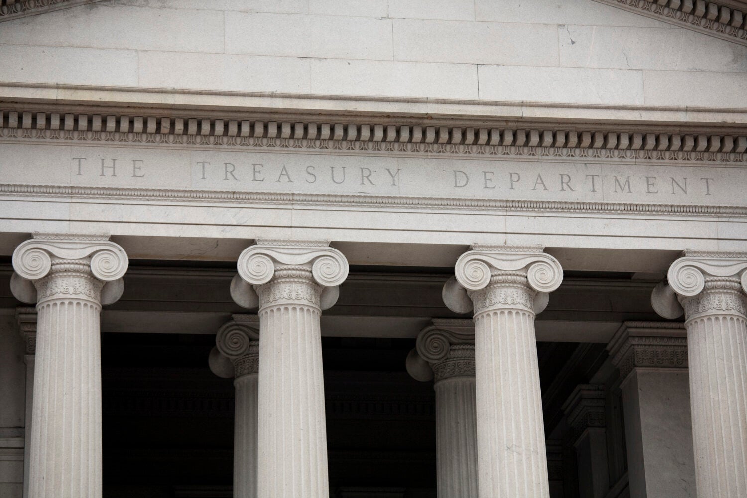 The US Treasury Building located in Washington DC.