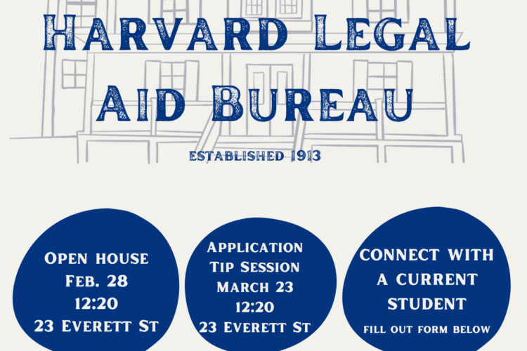 Image thumbnail for Harvard Legal Aid Bureau (HLAB) Open House & Application Tip Session