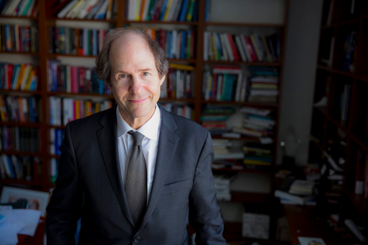 portrait of Cass Sunstein in his office