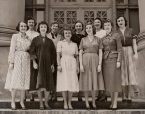 Portrait of the first class of women to graduate from Harvard Law School.
