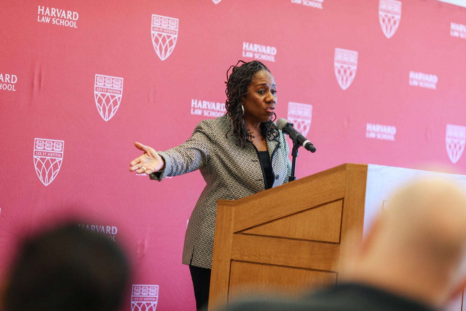 Sherrilyn Ifill at the podium.