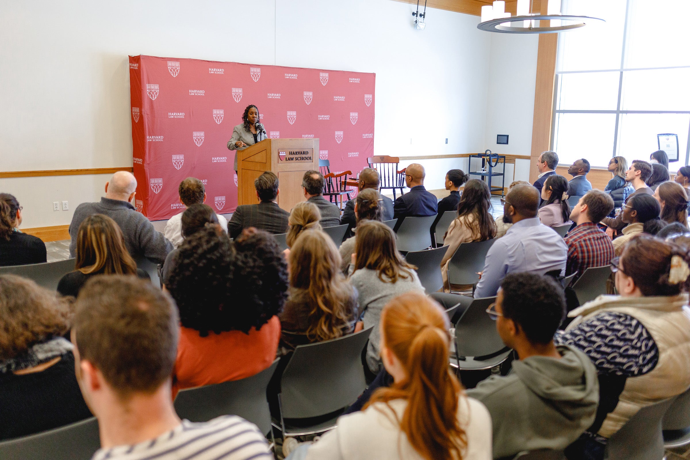 Sherrilyn Ifill speaking to the audience.