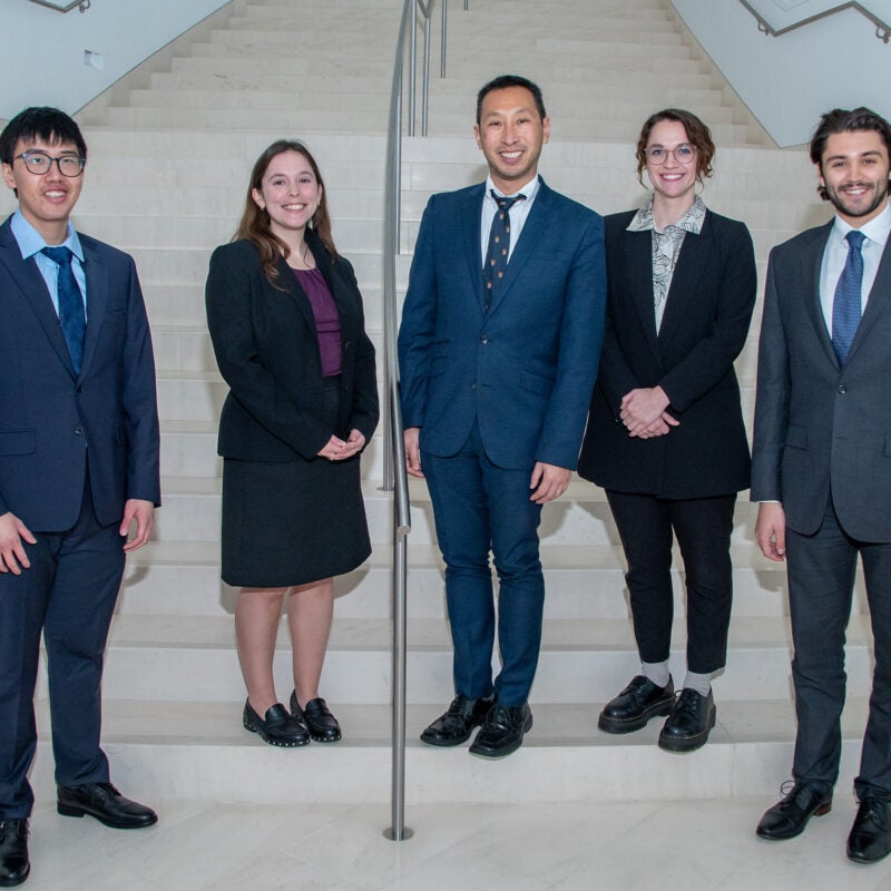Salzburg Cutler Fellows pose with Professor Mark Wu.