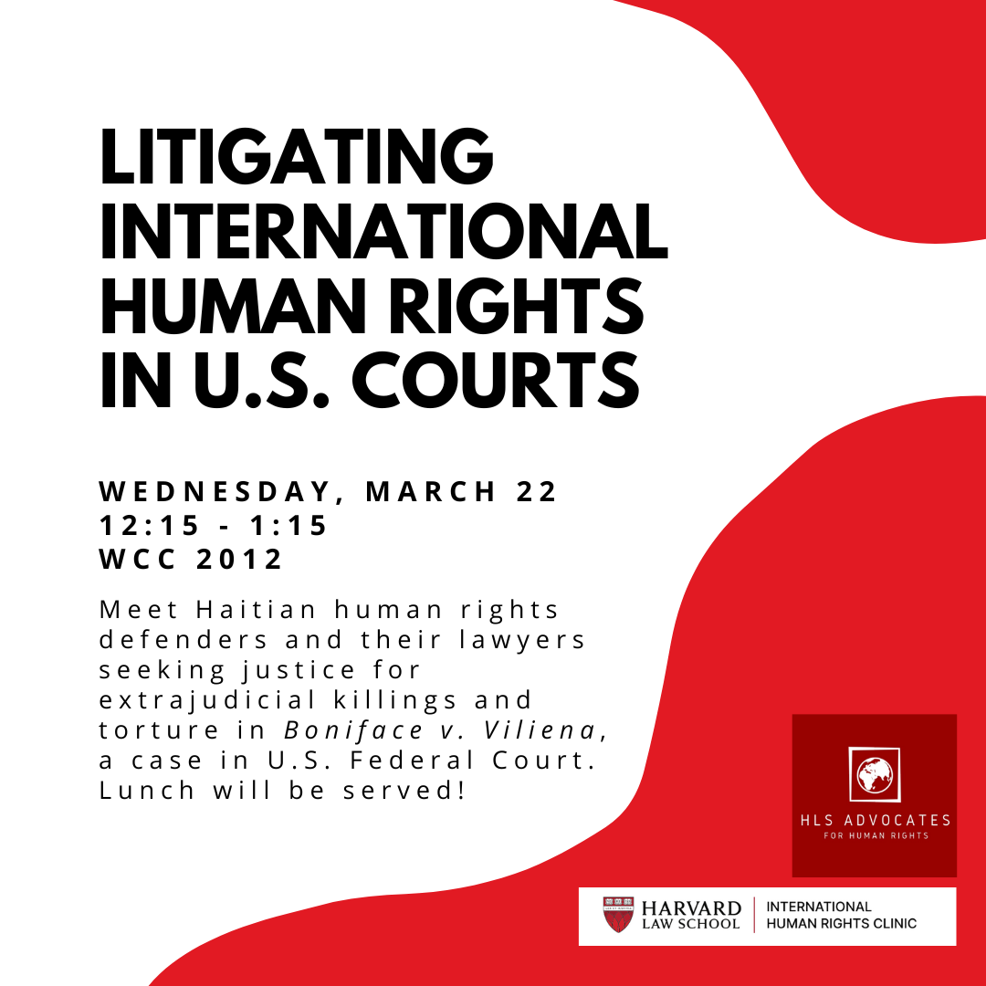 Litigating Human Rights In U S Courts Discussion With Haitian Human