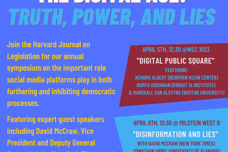 Image thumbnail for Journal on Legislation Annual Symposium – First Amendment in the Digital Age: Truth, Power, and Lies – Panel on Disinformation and Lies