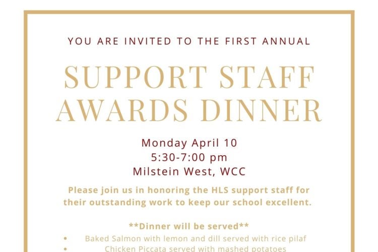 Image thumbnail for Support Staff Awards Dinner