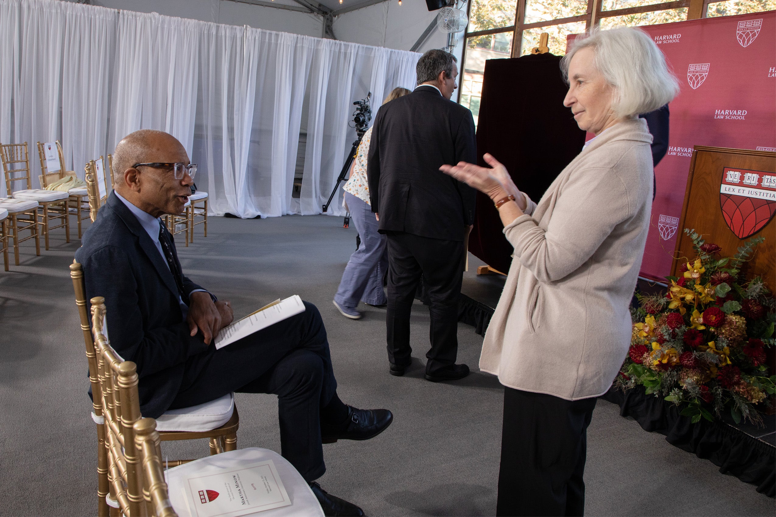 Man and woman having a conversation