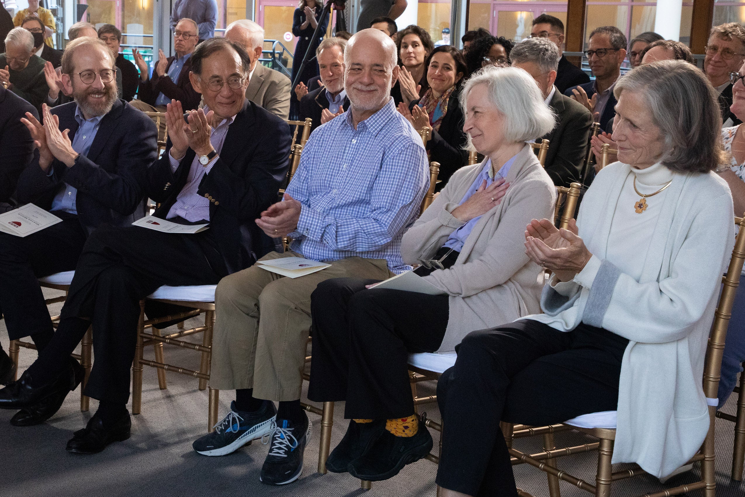 Martha Minow hears nice remarks about herself at ceremony
