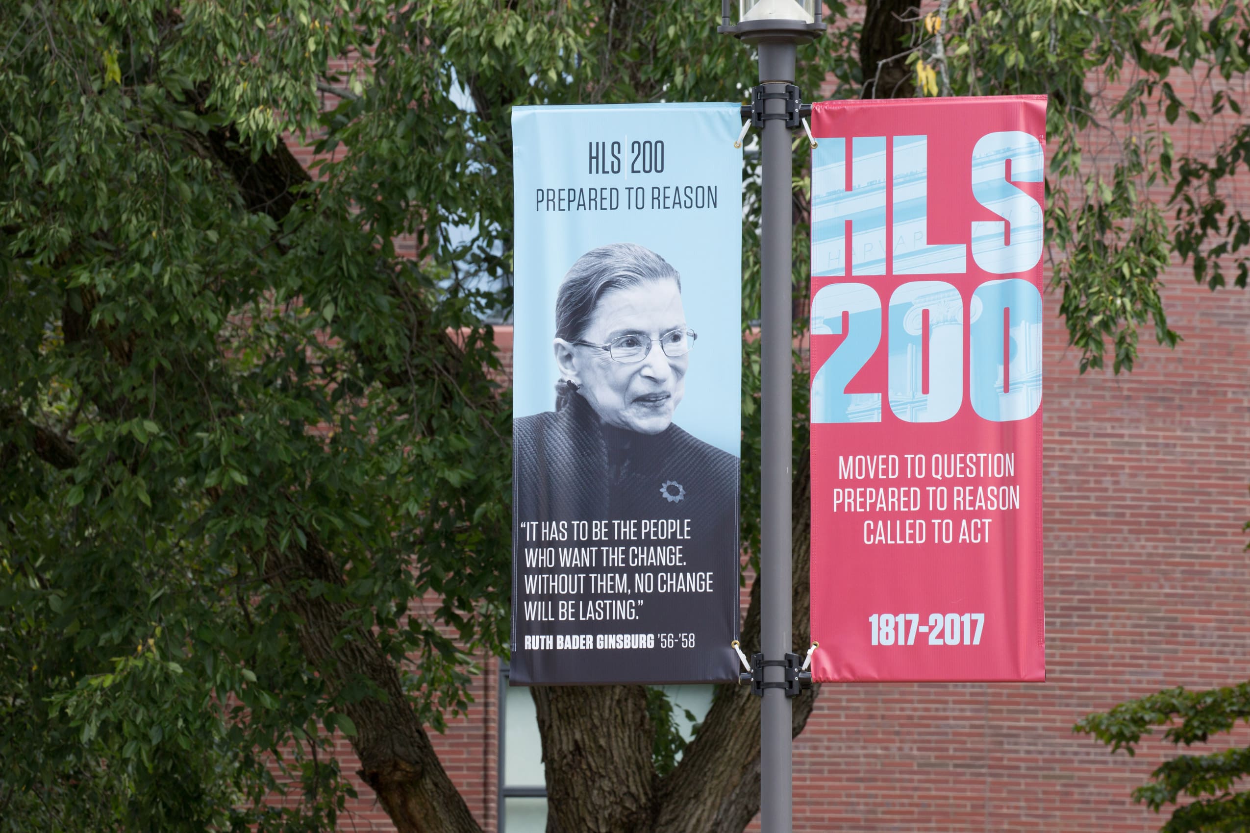 Flags on campus for HLS bicentennial celebration