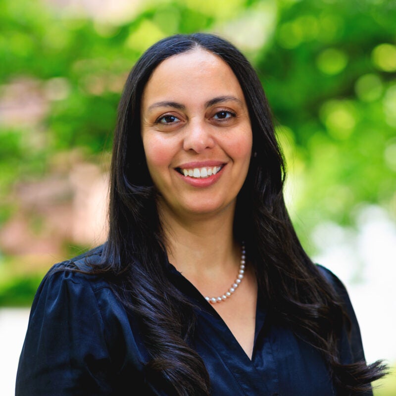 Portrait of Sama Elbannan wearing a black shirt.