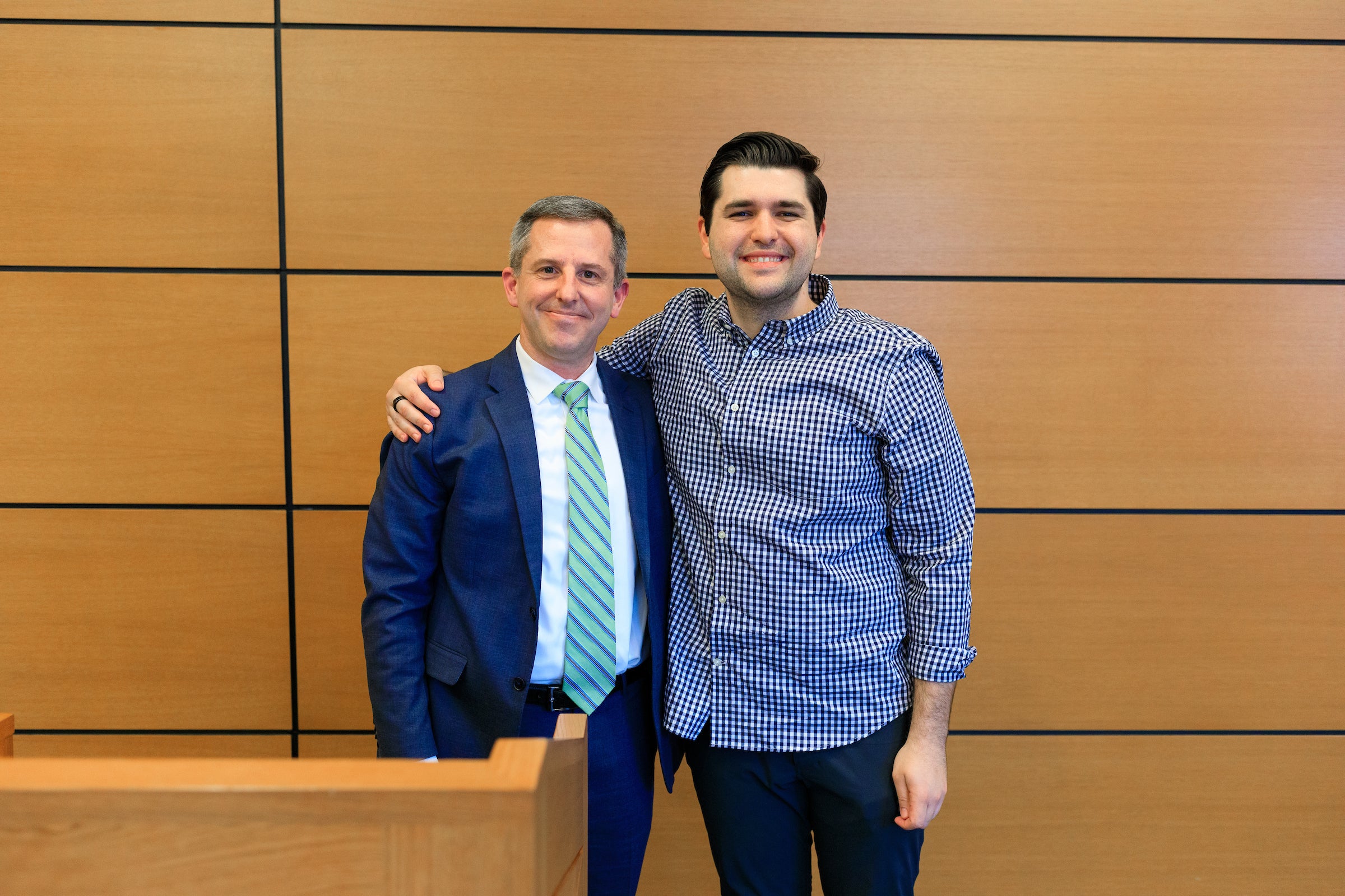 Michael Gregory and Brian Dezurick pose