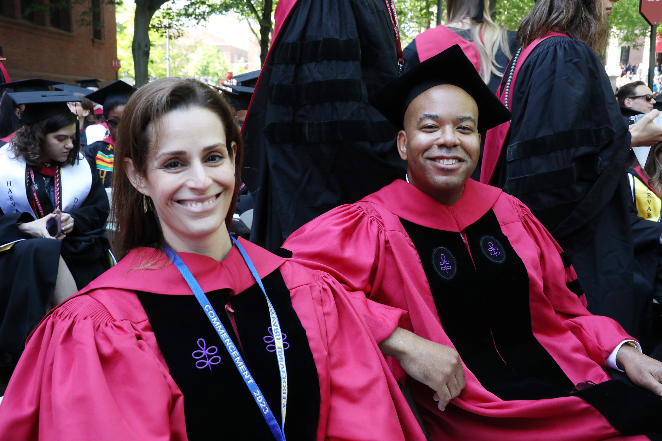 Jessica Soban and Stephen Ball at commencement ceremony