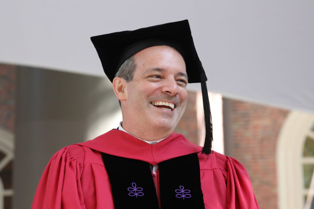 Harvard Law Dean John F. Manning delivers Commencement remarks to the