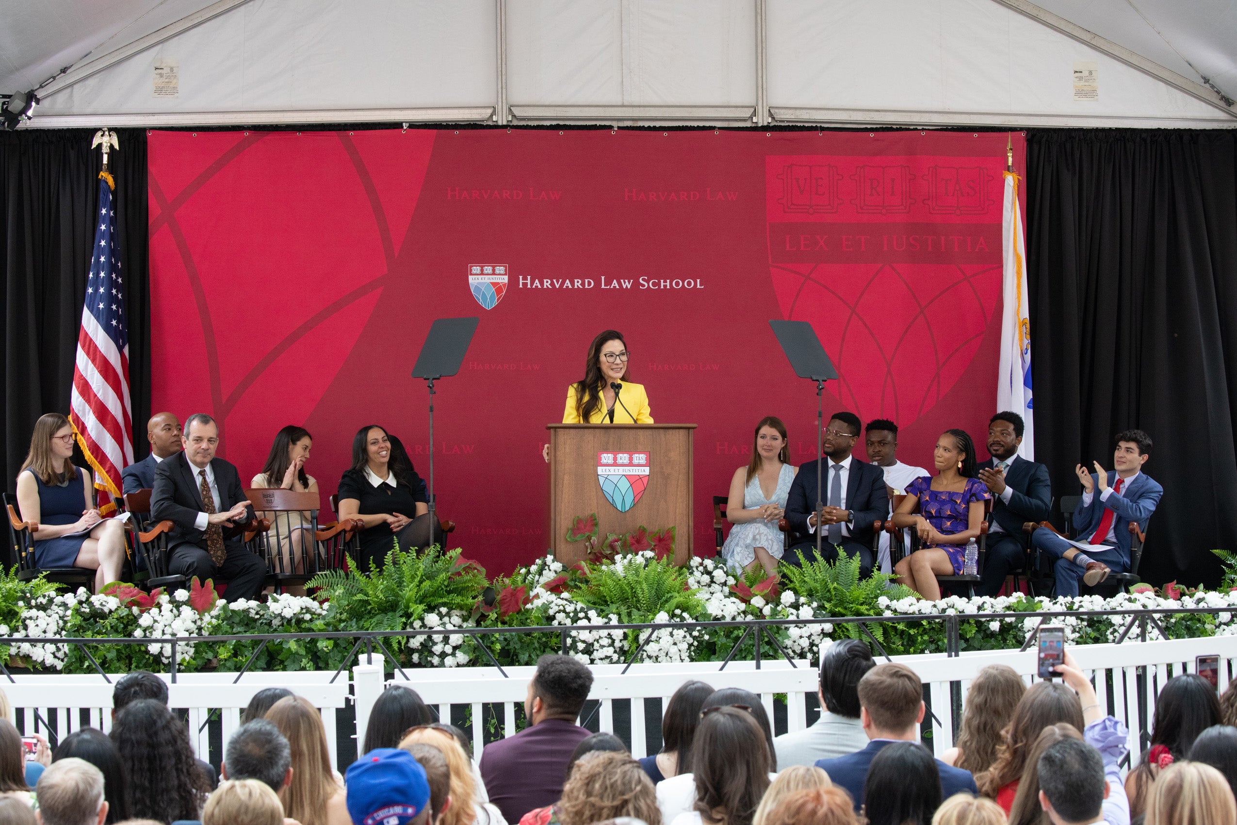 Michelle Yeoh giving her Class Day speech