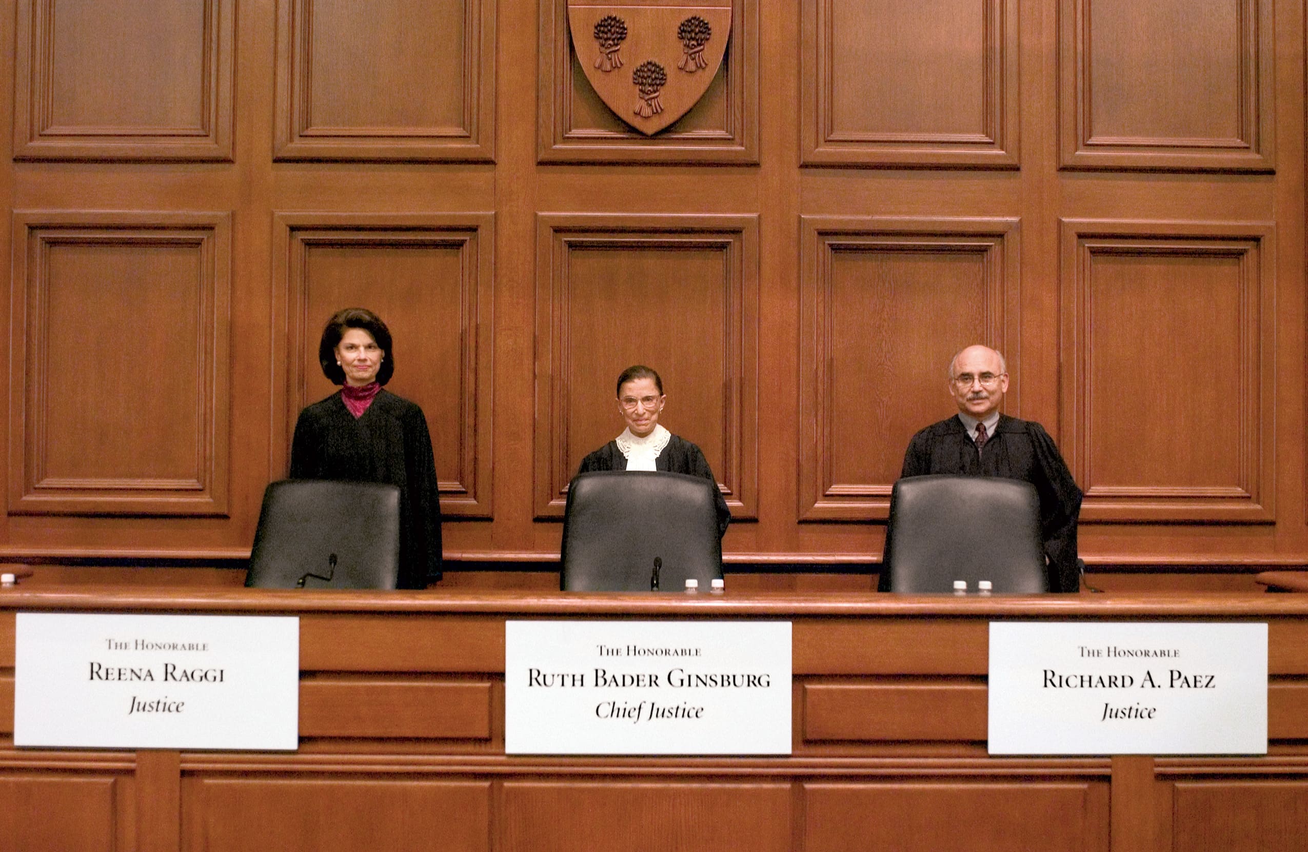 Three judges at the Ames Moot Court Competition