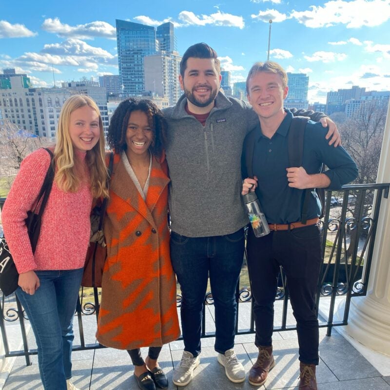 Students at the MA State House