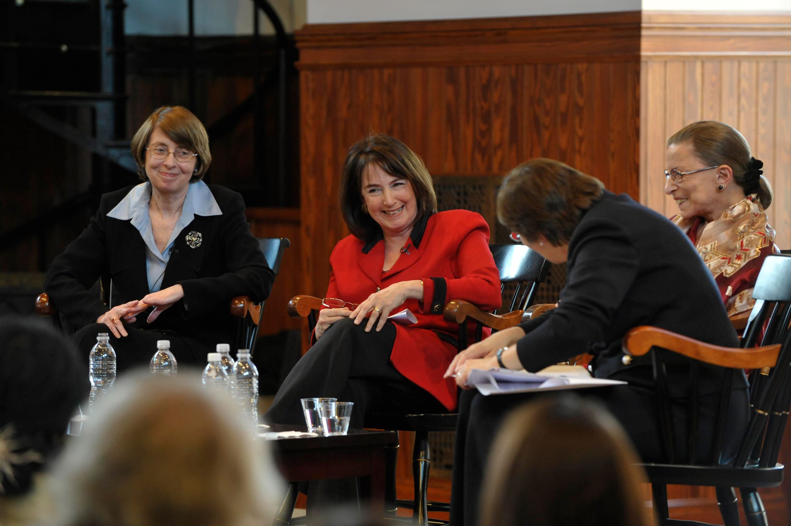 Women talking on a panel