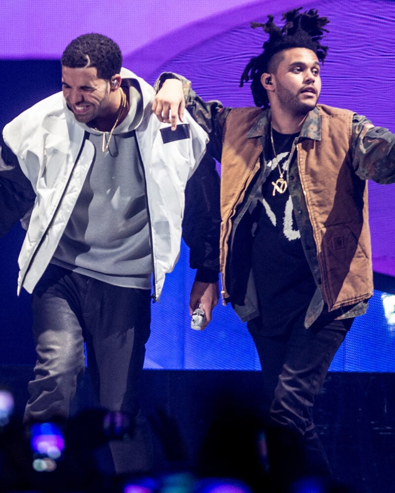 Drake และ The Weeknd แสดงร่วมกันบนเวที