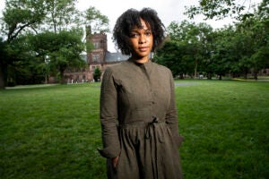 Portrait of Imani Perry on a campus