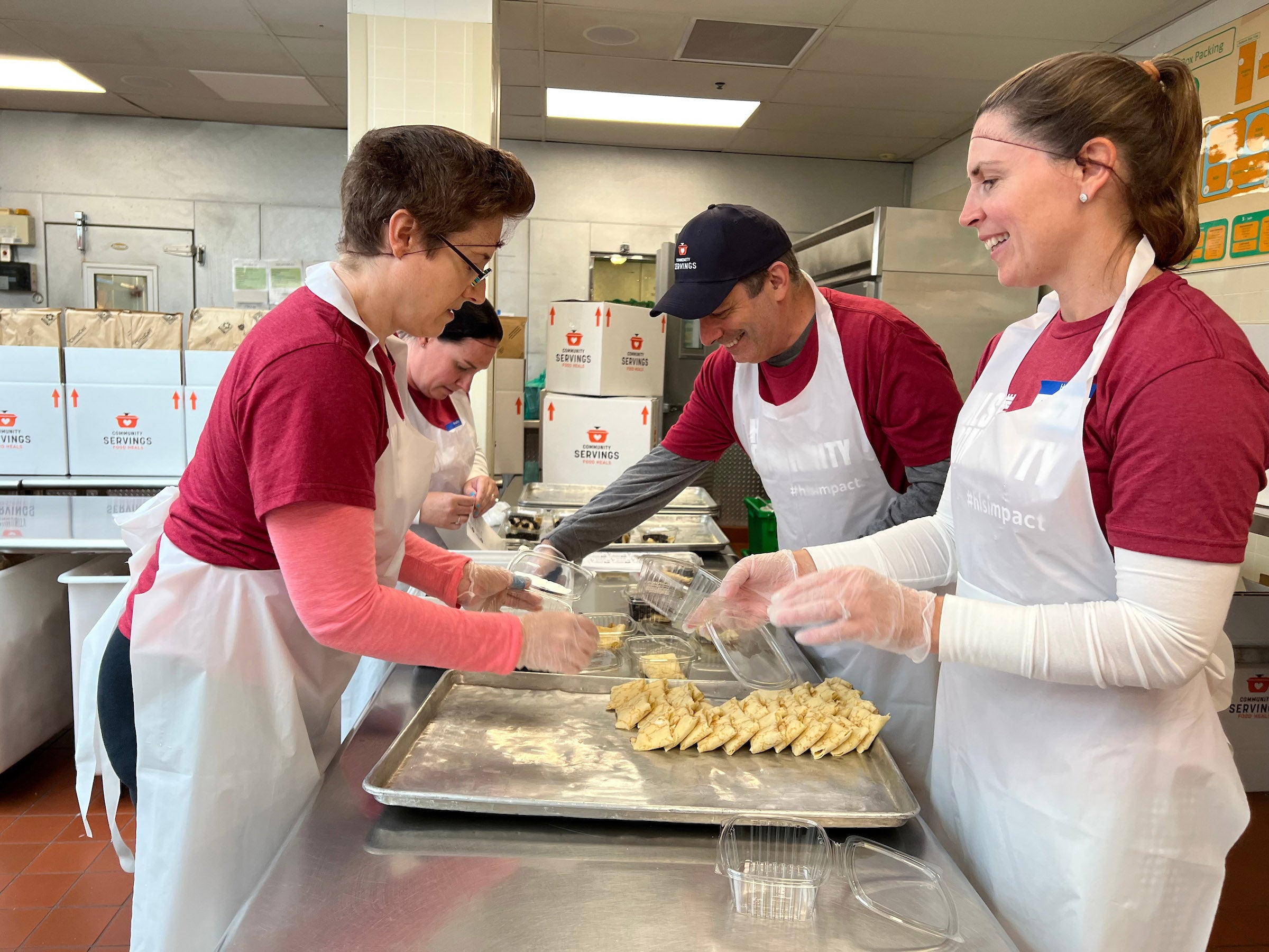 Volunteers at Community Servings.