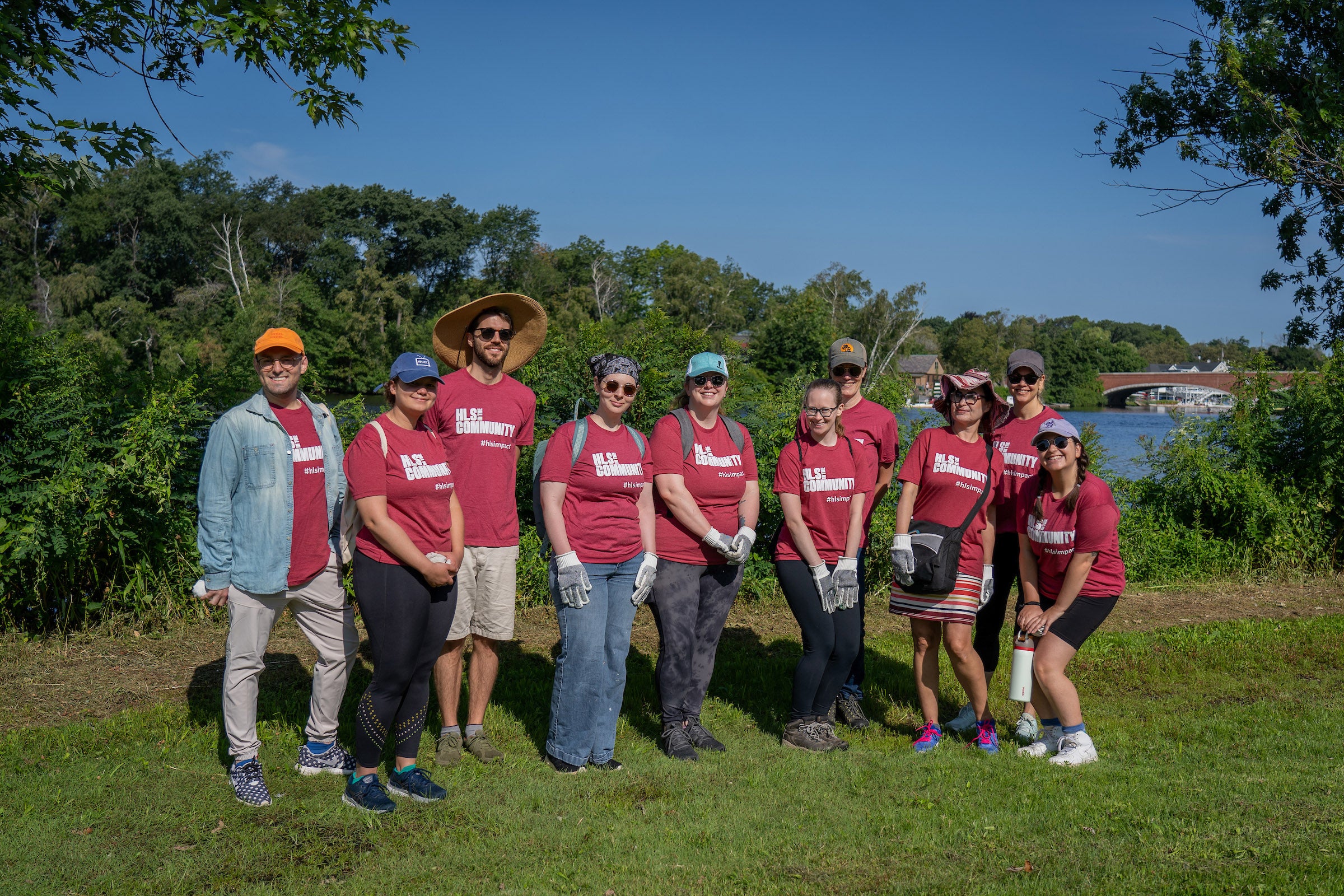 Volunteers at the Charles River.