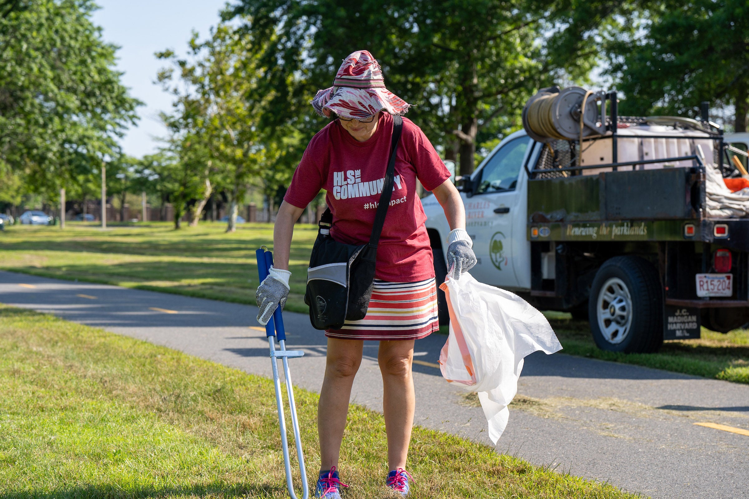 Volunteers at the Charles River.