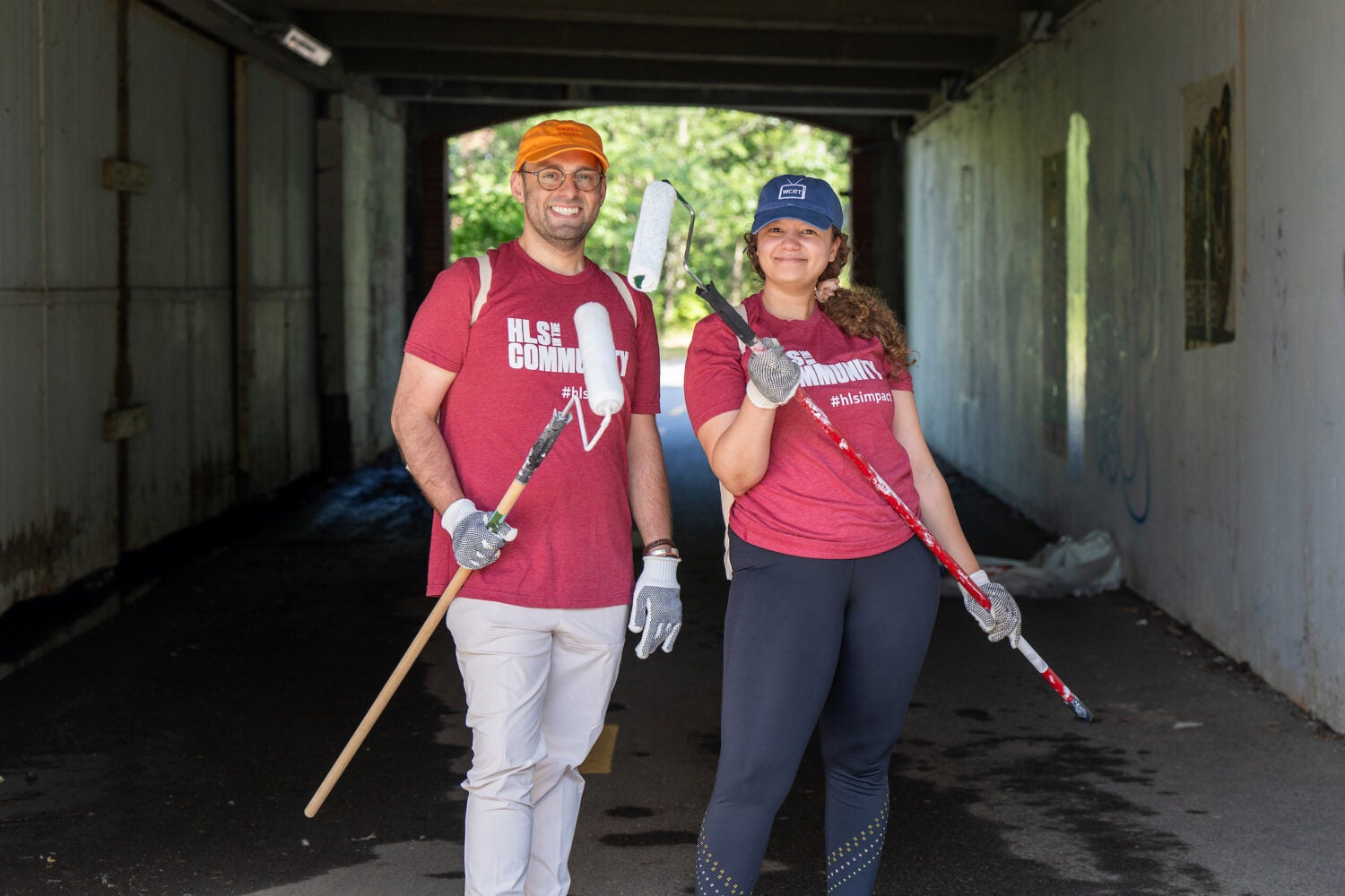 Volunteers at the Charles River.