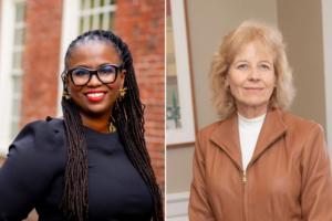 Harvard Chief Diversity Officer Sherri Charleston (left) and Deputy Provost Peggy Newell