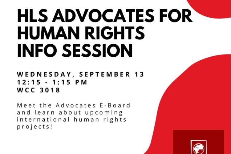 Image thumbnail for HLS Advocates for Human Rights Info Session